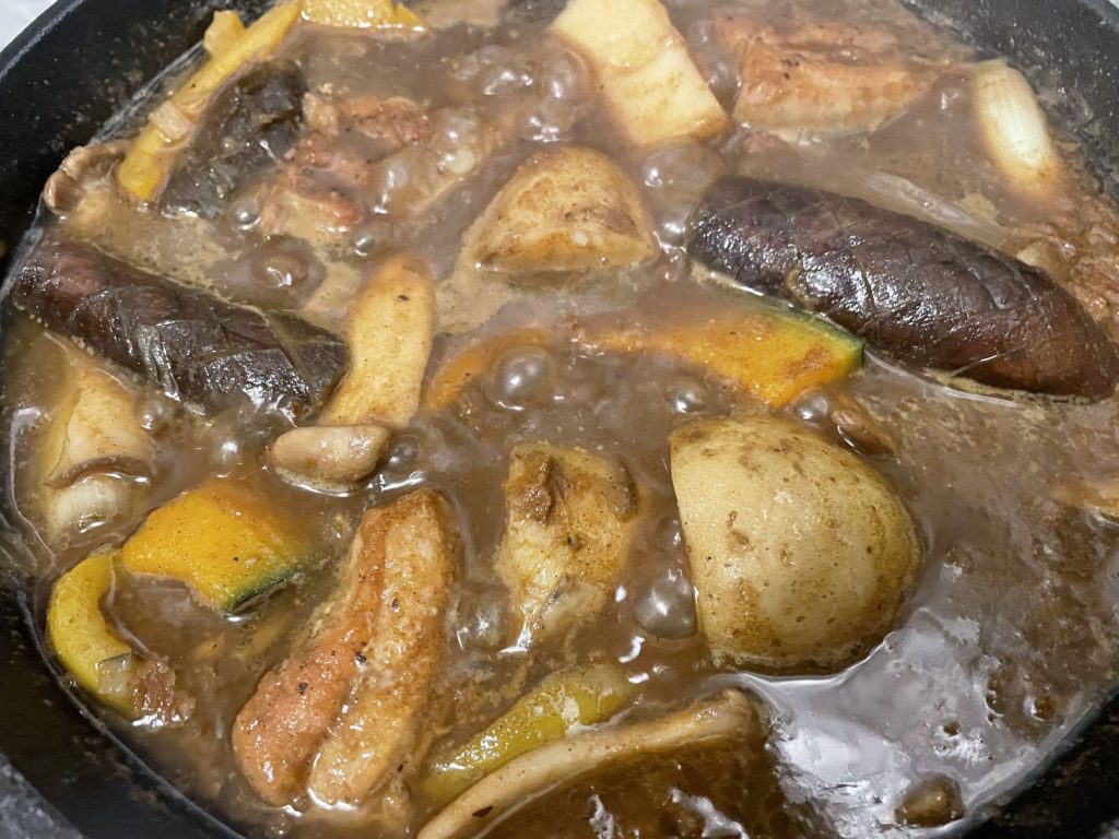 スキレットで作ったスープカレー