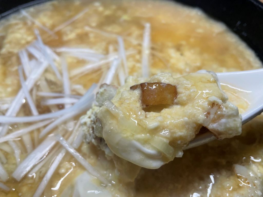 スキレットで作る豆腐玉子あんかけ